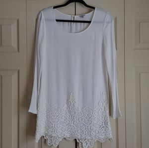 Ecote Embroidered Hem Frock Dress